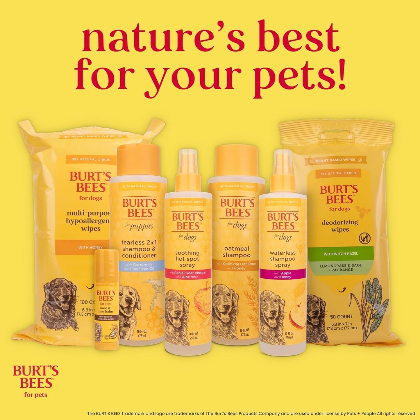 Burt's Bees for Pets Tear-Free Puppy Shampoo & Conditioner, 2-in-1 Dog Shampoo with Buttermilk, Gentle Formula for Sensitive Skin, 16 fl oz