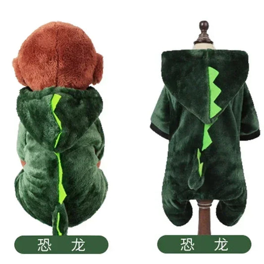 Soft Warm Fleece Dog Jumpsuit Hoodie for Small Dogs & Cats – Cozy Pet Clothes, Winter Puppy Coat for Chihuahua, Yorkshire Terrier