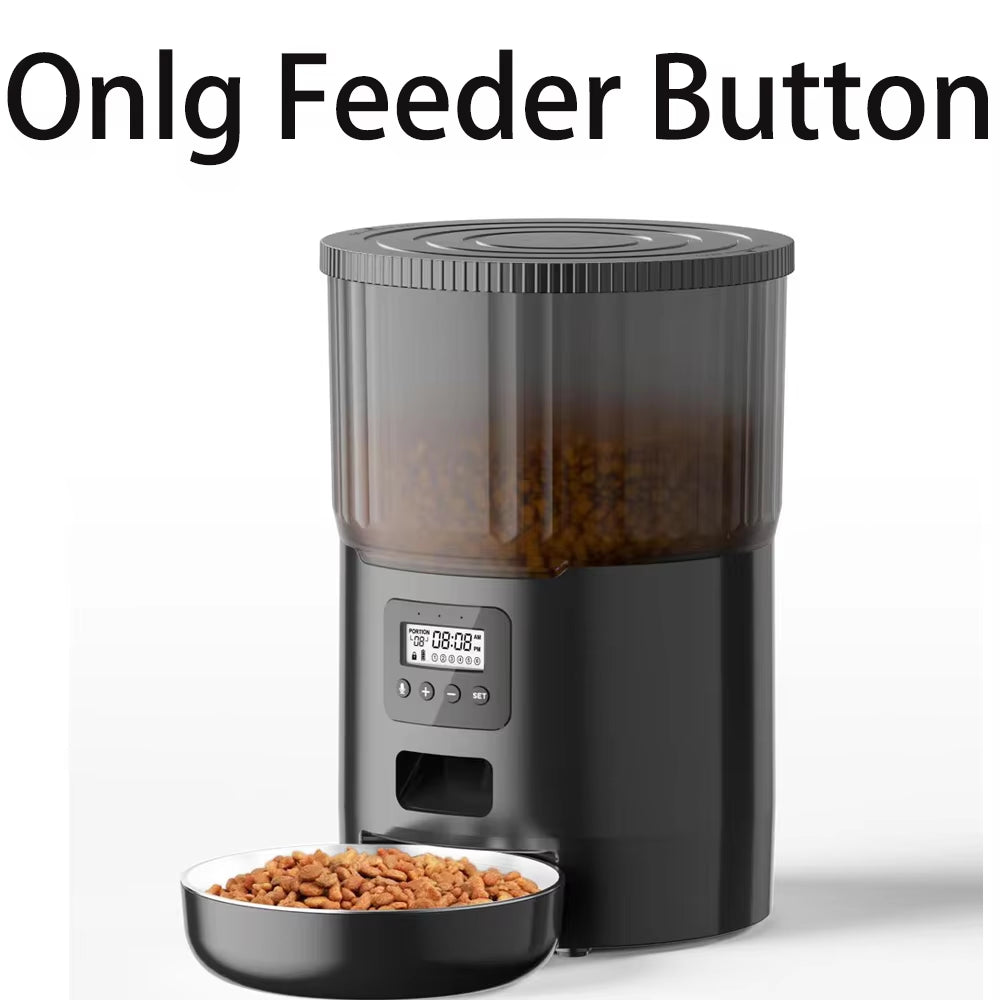 Smart Automatic Pet Feeder & Water Fountain Set – WiFi App-Controlled 4L Food Dispenser with 2L Water Fountain for Cats & Dogs