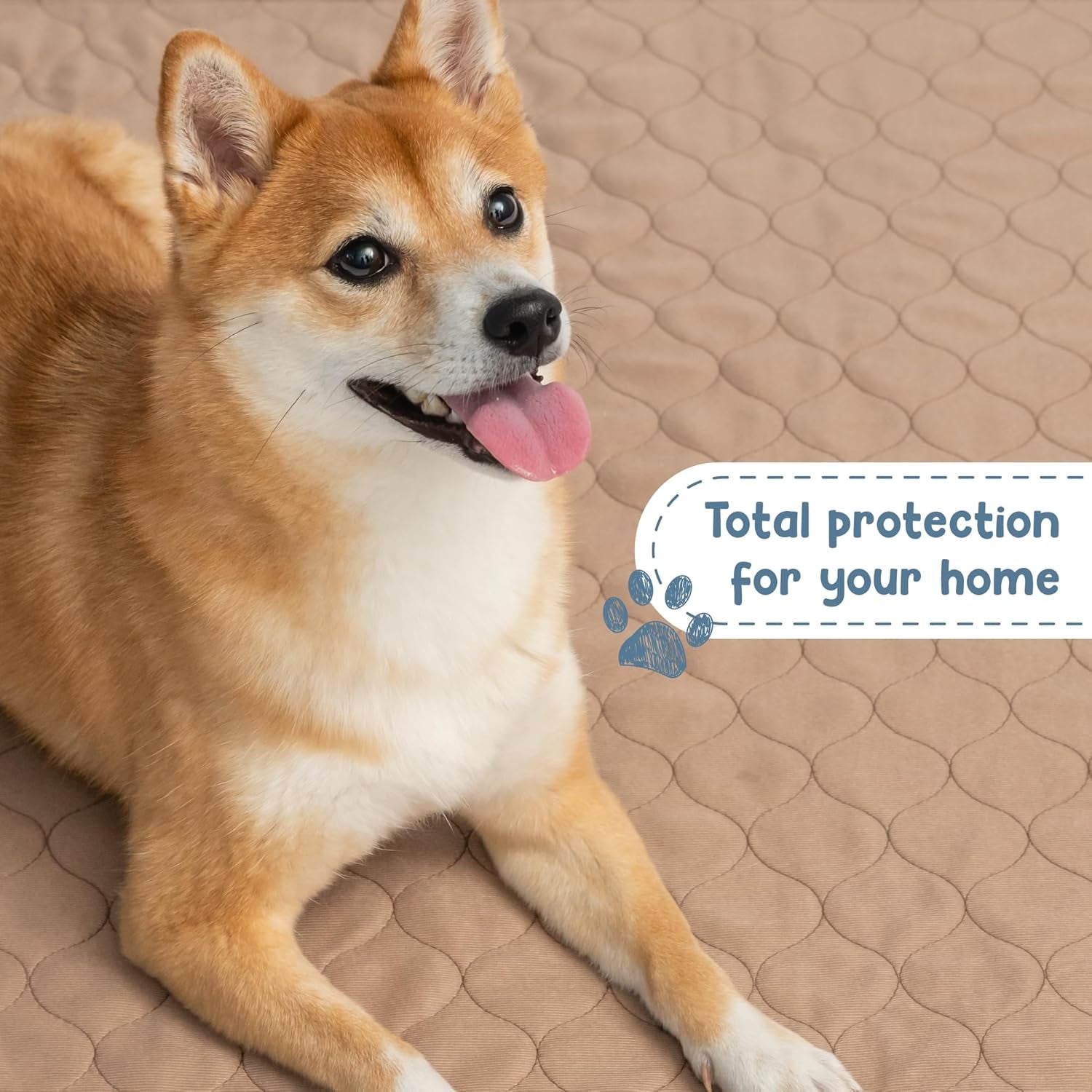 Reusable Washable Dog Pee Pad – Waterproof 48" Round Potty Training & Whelping Mat for Puppies, Dogs & Pets