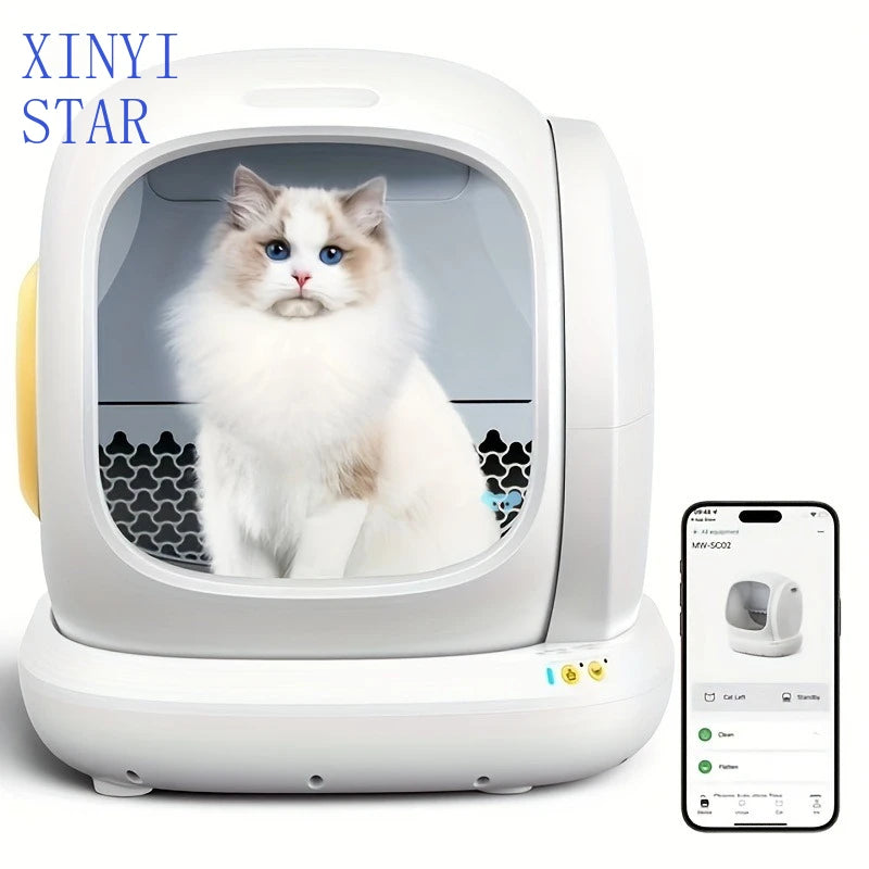 Automatic Self-Cleaning Cat Litter Box – Smart Odor-Control Litter Box for Multiple Cats