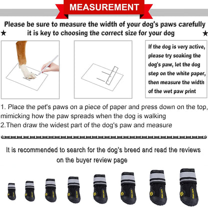 Dog Boots for Large & Medium Dogs – Waterproof Paw Protectors with Anti-Slip Sole for Hot Pavement, Snow, Rain & Outdoor Walking
