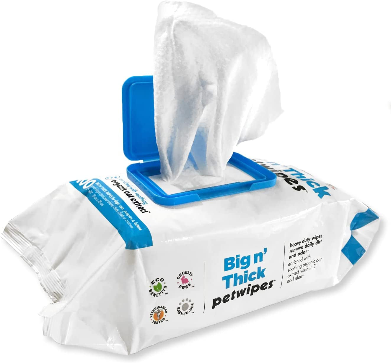 Pet Wipes for Dogs & Cats – 400 Large Grooming Wipes for Ears, Eyes, Face, Paws & Body (4-Pack x 100)