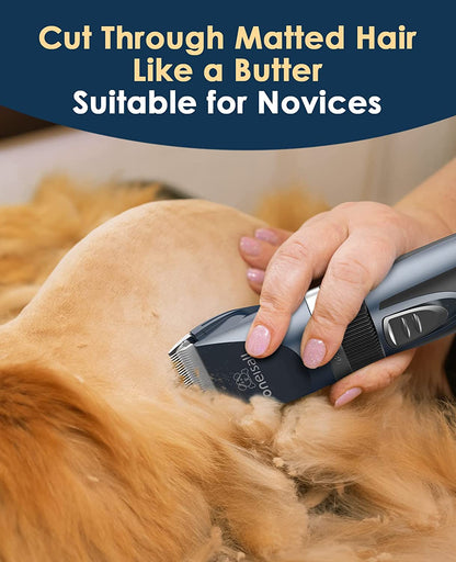 Professional Quiet Cat Clippers for Matted & Long Hair – Cordless 2-Speed Pet Grooming Kit for Cats, Small Dogs & Small Animals
