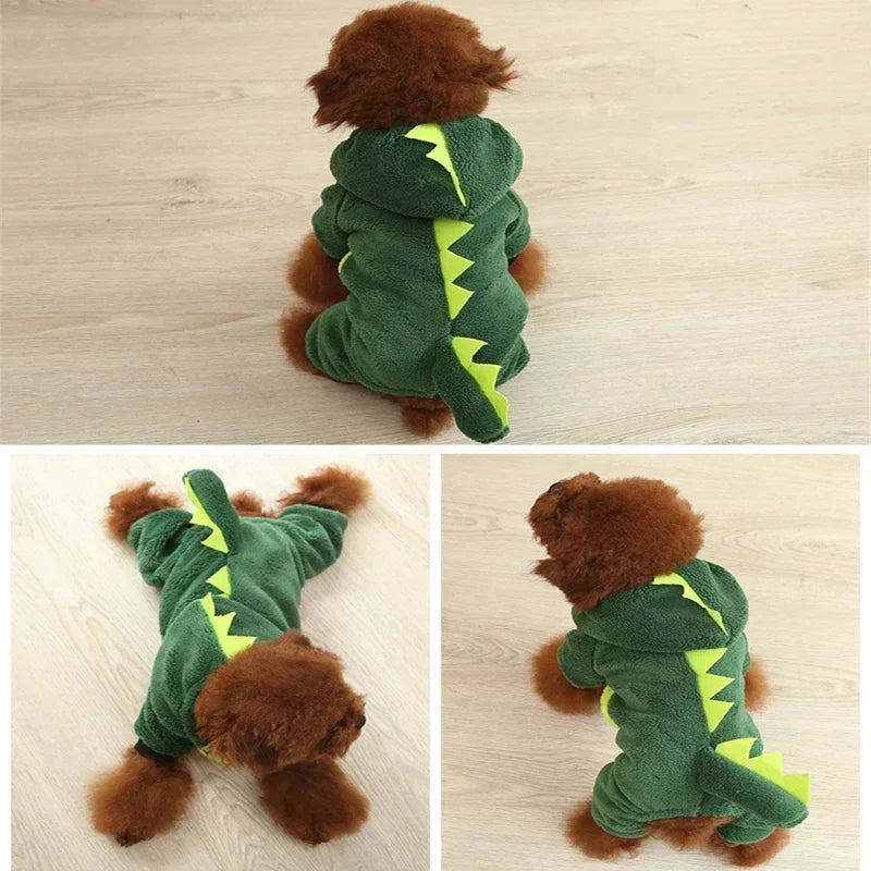 Soft Warm Fleece Dog Jumpsuit Hoodie for Small Dogs & Cats – Cozy Pet Clothes, Winter Puppy Coat for Chihuahua, Yorkshire Terrier