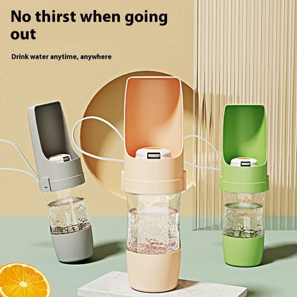 2 in 1 Portable Dog Water Bottle - Leak Proof Travel Water & Food Dispenser for Pets