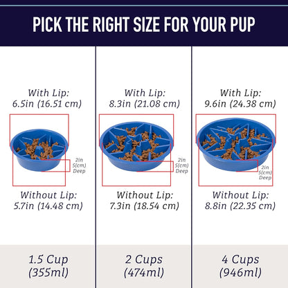 Premium Slow Feeder Dog Bowl - Interactive Puzzle Bowl for Healthy Eating & Digestion