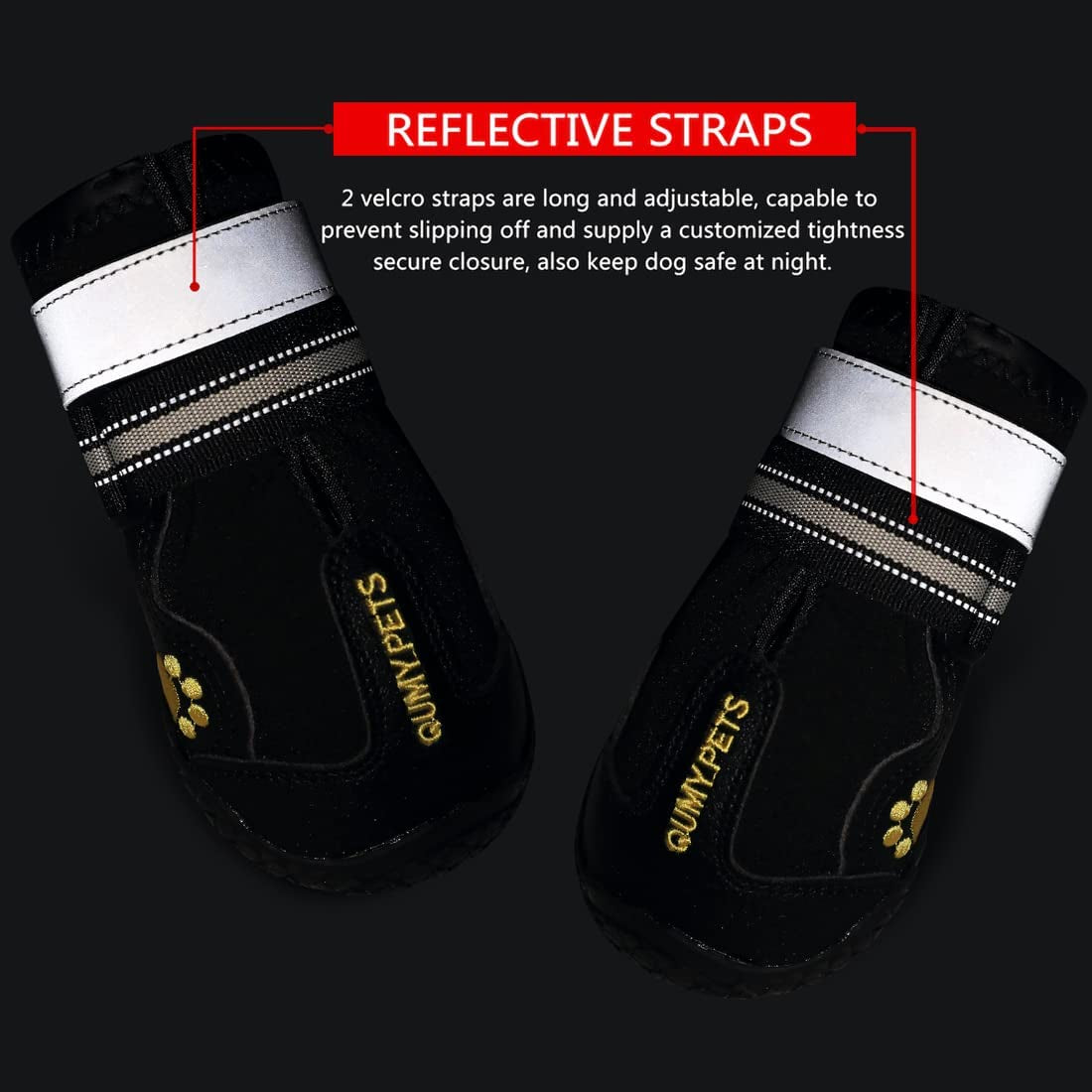 Dog Boots for Large & Medium Dogs – Waterproof Paw Protectors with Anti-Slip Sole for Hot Pavement, Snow, Rain & Outdoor Walking
