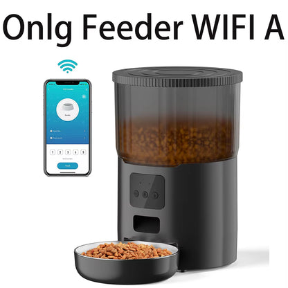 Smart Automatic Pet Feeder & Water Fountain Set – WiFi App-Controlled 4L Food Dispenser with 2L Water Fountain for Cats & Dogs