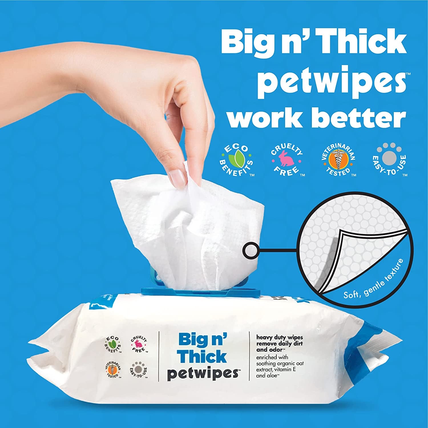 Pet Wipes for Dogs & Cats – 400 Large Grooming Wipes for Ears, Eyes, Face, Paws & Body (4-Pack x 100)