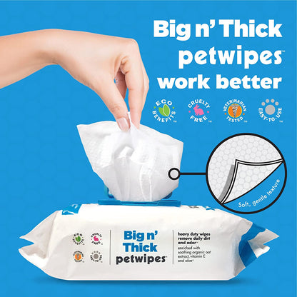 Pet Wipes for Dogs & Cats – 400 Large Grooming Wipes for Ears, Eyes, Face, Paws & Body (4-Pack x 100)