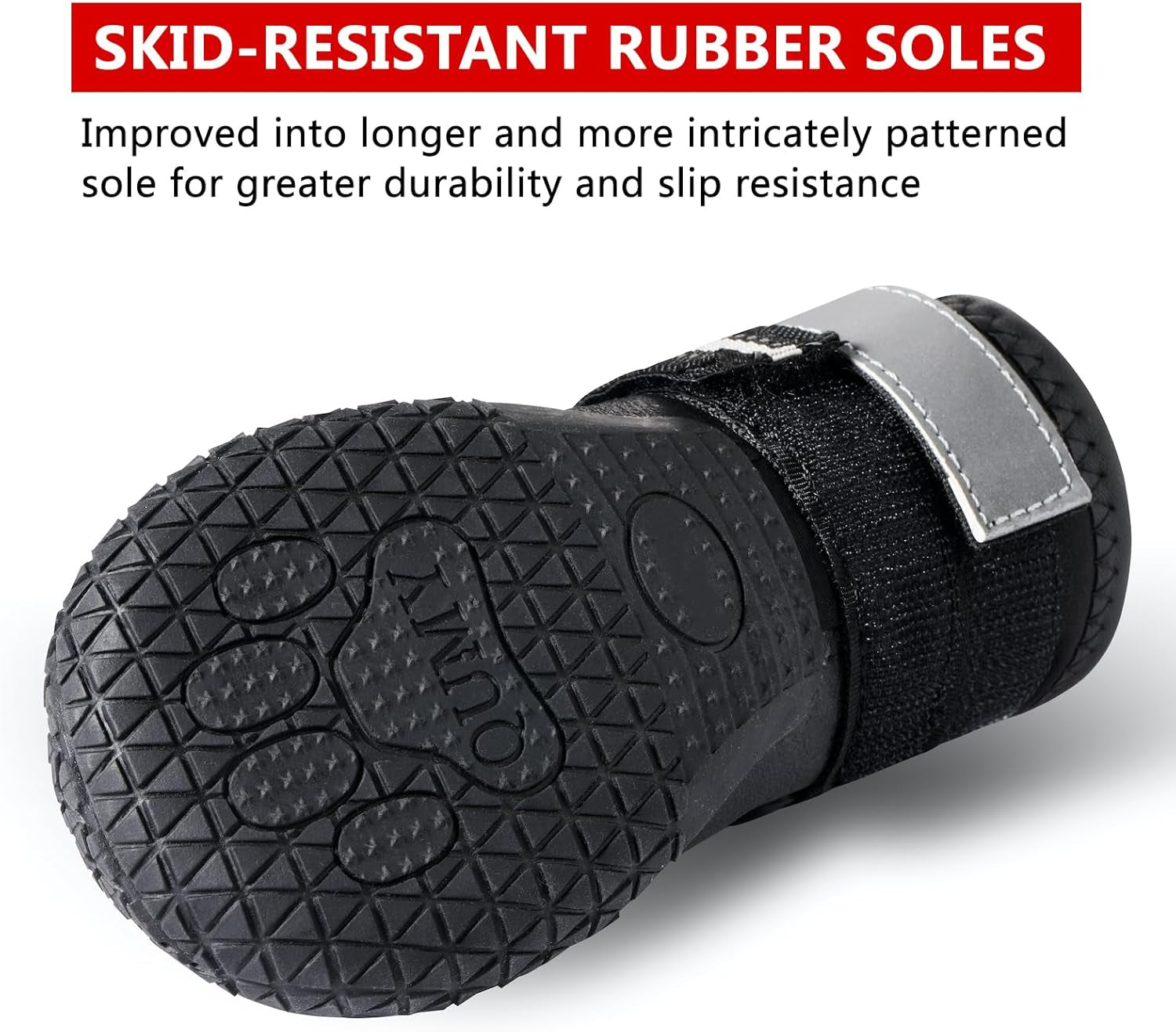 Dog Boots for Large & Medium Dogs – Waterproof Paw Protectors with Anti-Slip Sole for Hot Pavement, Snow, Rain & Outdoor Walking