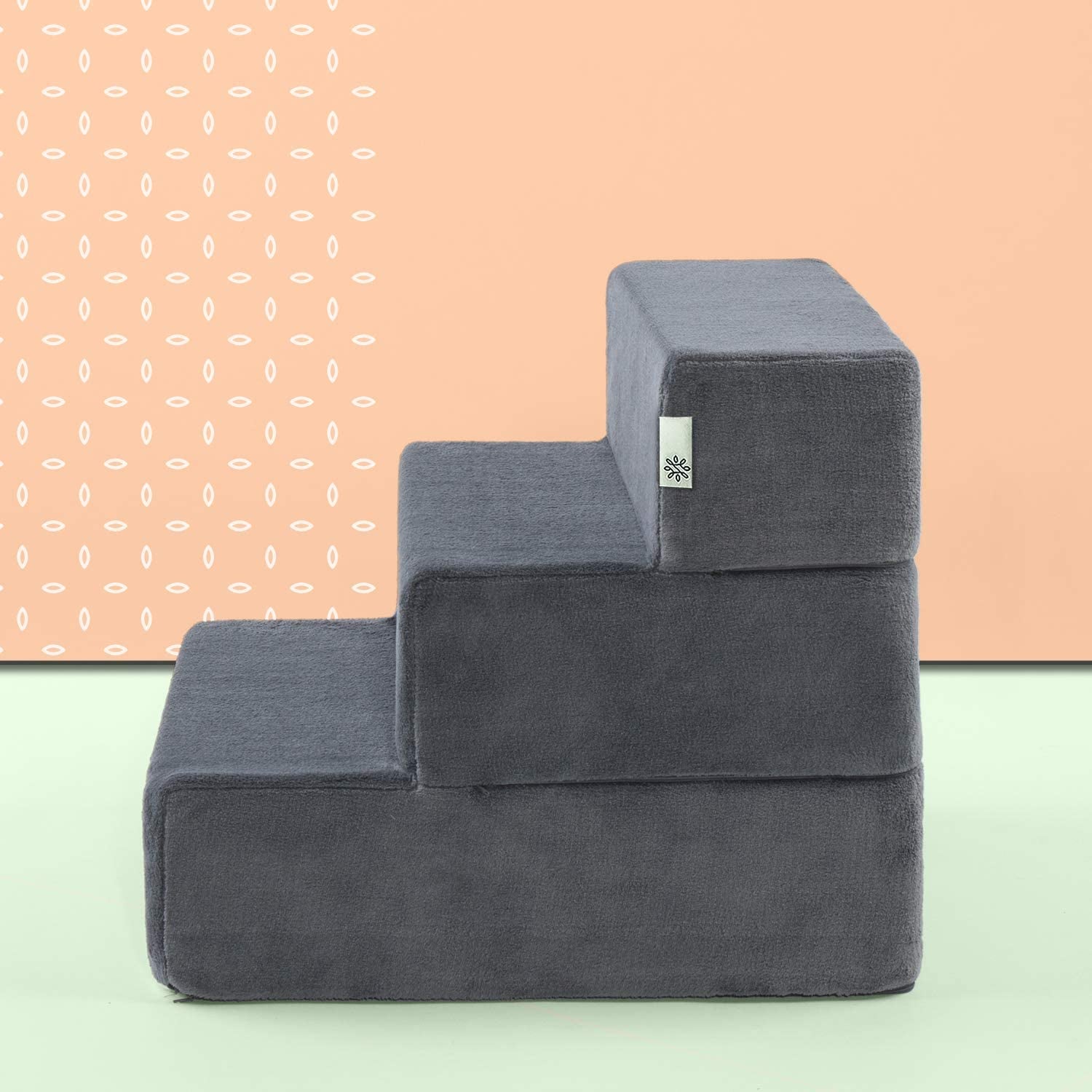 Pet Stairs for Small & Senior Dogs - Non Slip Foam Steps for Bed & Couch Access