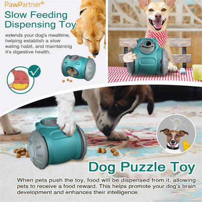 Interactive Dog Treat Dispensing Toy – IQ Training Tumbler Slow Feeder Puzzle Toy for Small & Medium Dogs and Cats