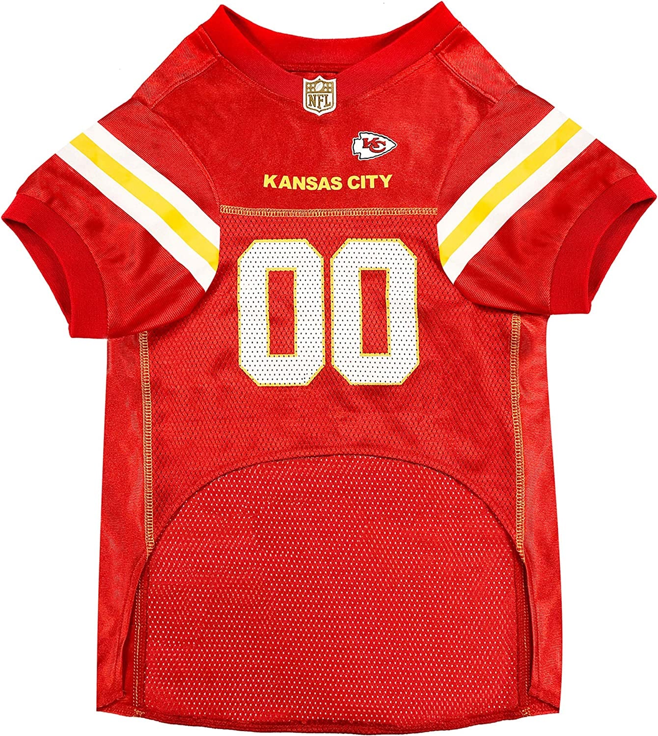 Kansas City Chiefs Dog Jersey – Official NFL Mesh Pet Jersey for Medium Dogs, Breathable Game Day Shirt