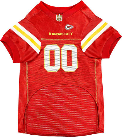 Kansas City Chiefs Dog Jersey – Official NFL Mesh Pet Jersey for Medium Dogs, Breathable Game Day Shirt