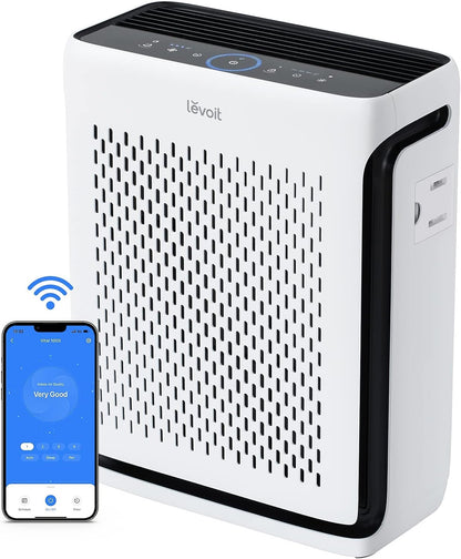 HEPA Air Purifier for Bedroom & Home – Smart Air Cleaner with Fragrance Sponge for Pet Hair, Dust, Allergens & Odors