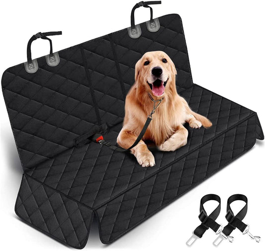 Premium Dog Car Seat Cover- Adjustable Waterproof Rear Seat Protector with Non-Slip Design for Dogs