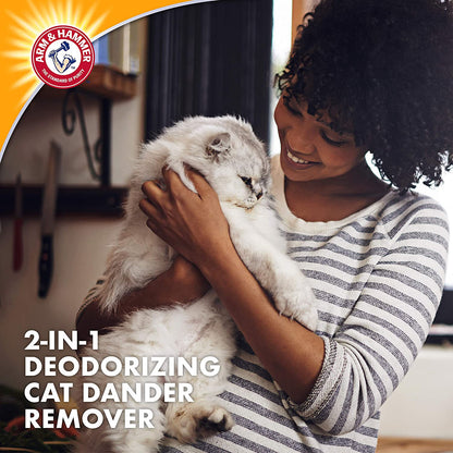2-in-1 Cat Shampoo for Dander & Odor Control - Deodorizing Baking Soda Formula, Reduces Pet Dander, Deep Cleans Coat, Lavender Chamomile Scent, 20 Fl Oz