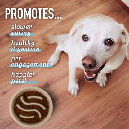 Premium Slow Feeder Dog Bowl - Interactive Puzzle Bowl for Healthy Eating & Digestion