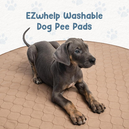Reusable Washable Dog Pee Pad – Waterproof 48" Round Potty Training & Whelping Mat for Puppies, Dogs & Pets