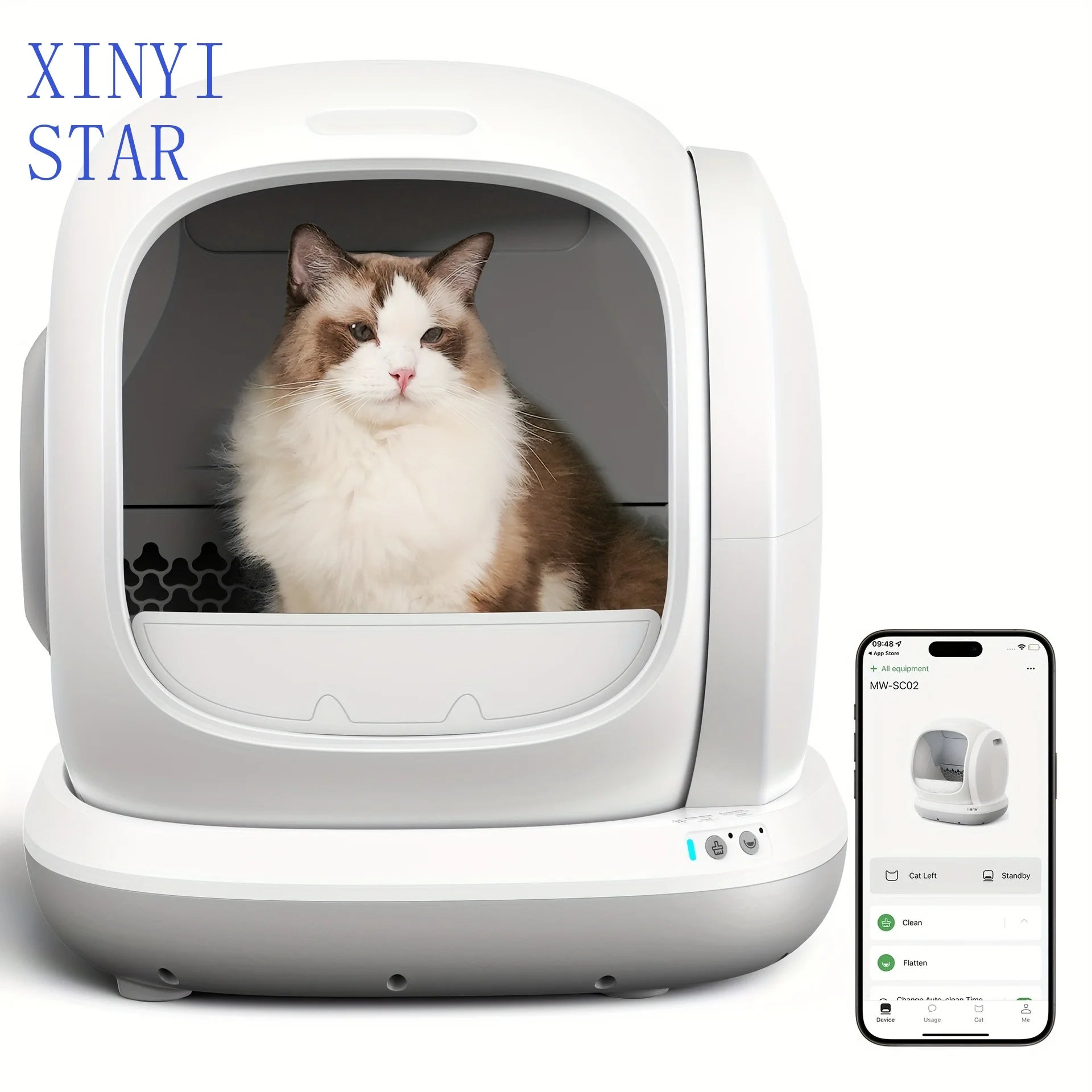 Automatic Self-Cleaning Cat Litter Box – Smart Odor-Control Litter Box for Multiple Cats