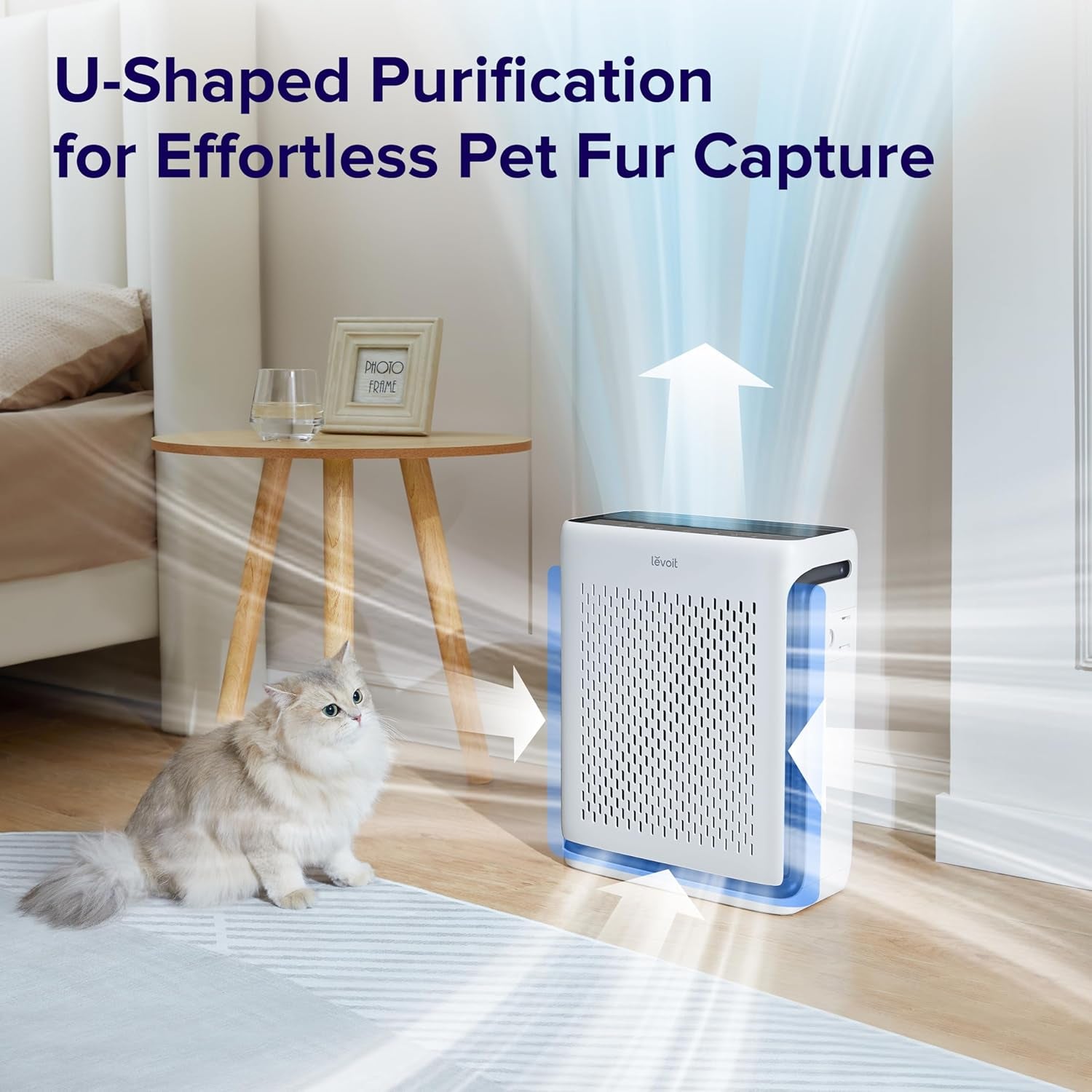 HEPA Air Purifier for Bedroom & Home – Smart Air Cleaner with Fragrance Sponge for Pet Hair, Dust, Allergens & Odors