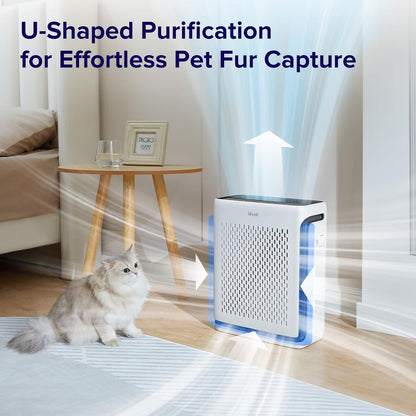 HEPA Air Purifier for Bedroom & Home – Smart Air Cleaner with Fragrance Sponge for Pet Hair, Dust, Allergens & Odors