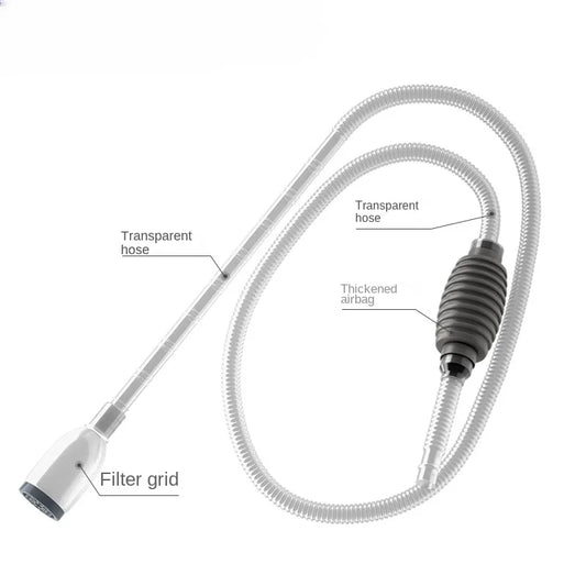 Aquarium Siphon Vacuum Cleaner -  Fish Tank Water Changer & Gravel Cleaner Pump for Easy Water Changes