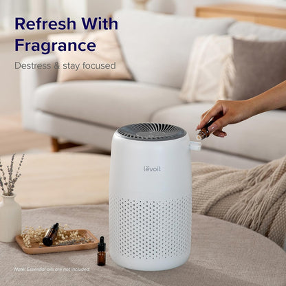 HEPA Air Purifier for Bedroom & Home – Smart Air Cleaner with Fragrance Sponge for Pet Hair, Dust, Allergens & Odors