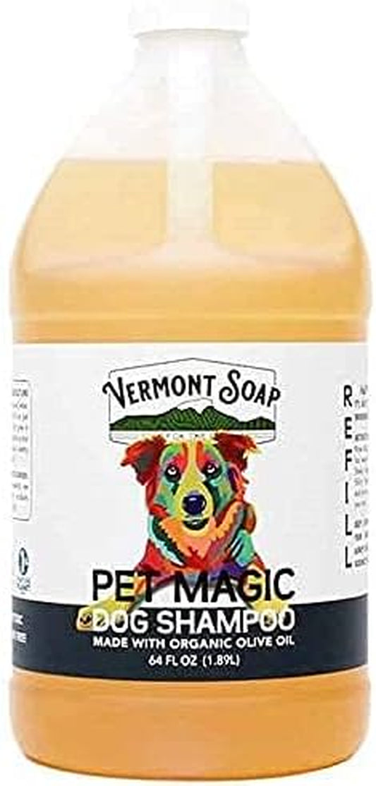 Organic Dog Shampoo for Sensitive Skin – USDA Certified Pet Shampoo with Olive Oil, Coconut & Aloe Vera, Natural Grooming Formula, Original Citrus Scent, 64 oz