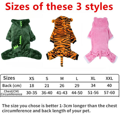 Soft Warm Fleece Dog Jumpsuit Hoodie for Small Dogs & Cats – Cozy Pet Clothes, Winter Puppy Coat for Chihuahua, Yorkshire Terrier