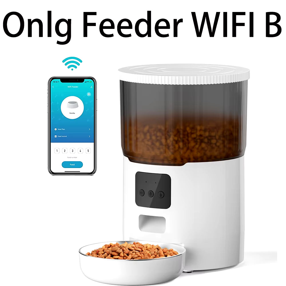 Smart Automatic Pet Feeder & Water Fountain Set – WiFi App-Controlled 4L Food Dispenser with 2L Water Fountain for Cats & Dogs