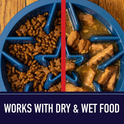Premium Slow Feeder Dog Bowl - Interactive Puzzle Bowl for Healthy Eating & Digestion