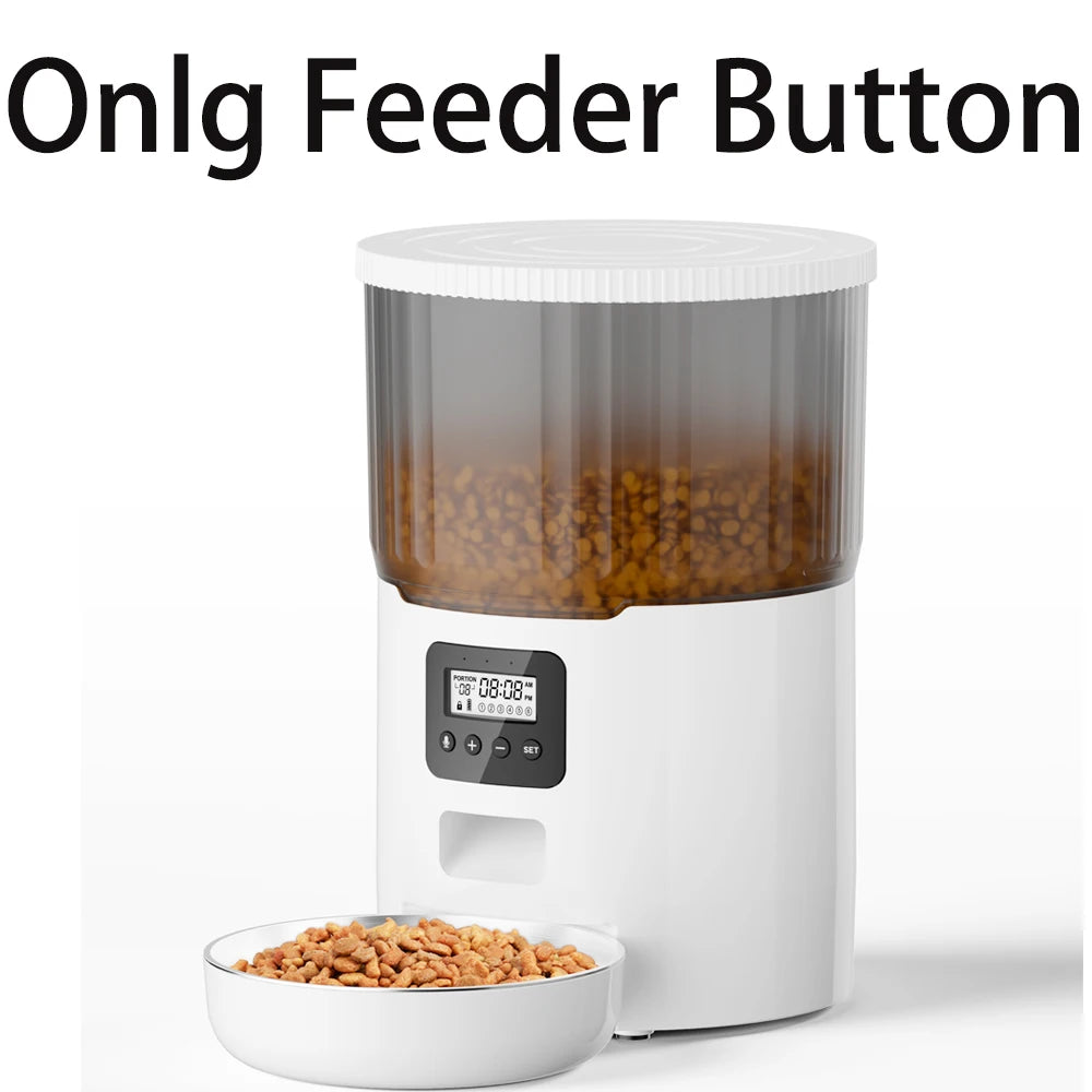 Smart Automatic Pet Feeder & Water Fountain Set – WiFi App-Controlled 4L Food Dispenser with 2L Water Fountain for Cats & Dogs