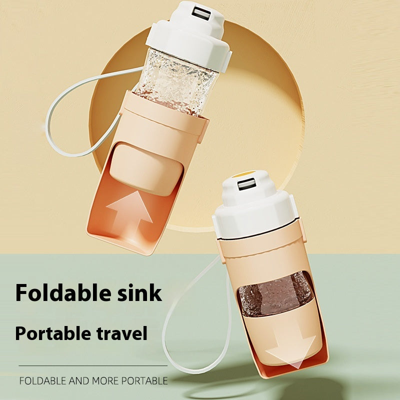 2 in 1 Portable Dog Water Bottle - Leak Proof Travel Water & Food Dispenser for Pets