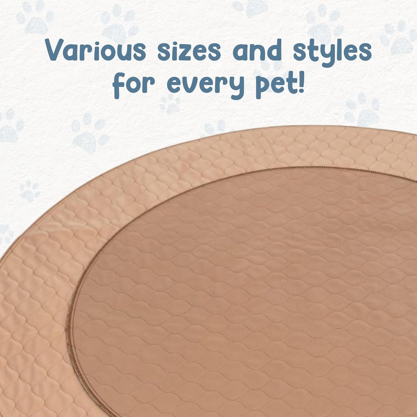 Reusable Washable Dog Pee Pad – Waterproof 48" Round Potty Training & Whelping Mat for Puppies, Dogs & Pets