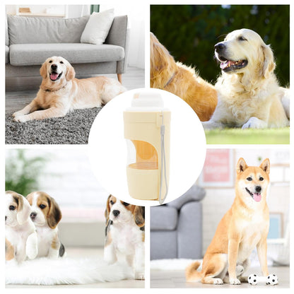 2 in 1 Portable Dog Water Bottle - Leak Proof Travel Water & Food Dispenser for Pets