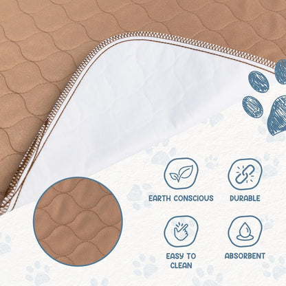 Reusable Washable Dog Pee Pad – Waterproof 48" Round Potty Training & Whelping Mat for Puppies, Dogs & Pets